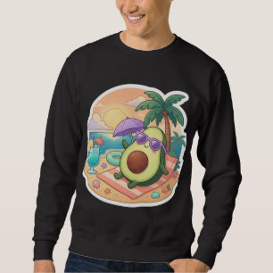 Cute tropical avocado design for summer lovers sweatshirt