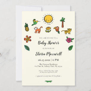 Cute tropical Baby shower Invitation