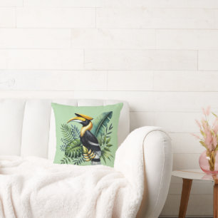 Cute tropical bird beach house or themed home cushion