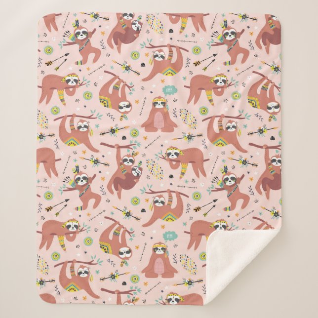 Cute Tropical Christmas Sherpa Blanket (Front)