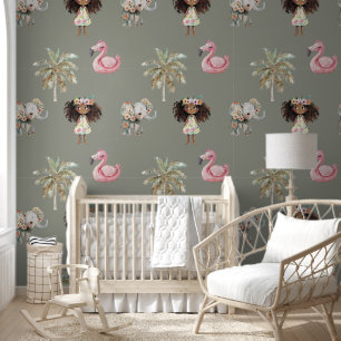 Cute Tropical Fairytale Princess Wallpaper