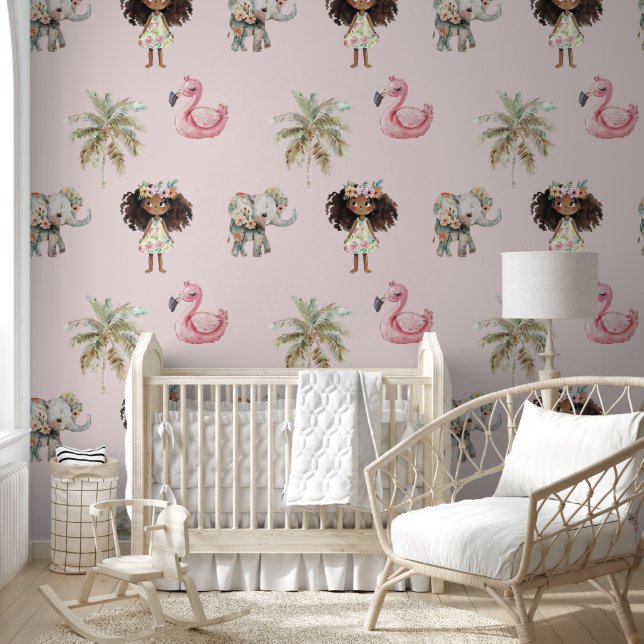 Cute Tropical Fairytale  Wallpaper (Kids)