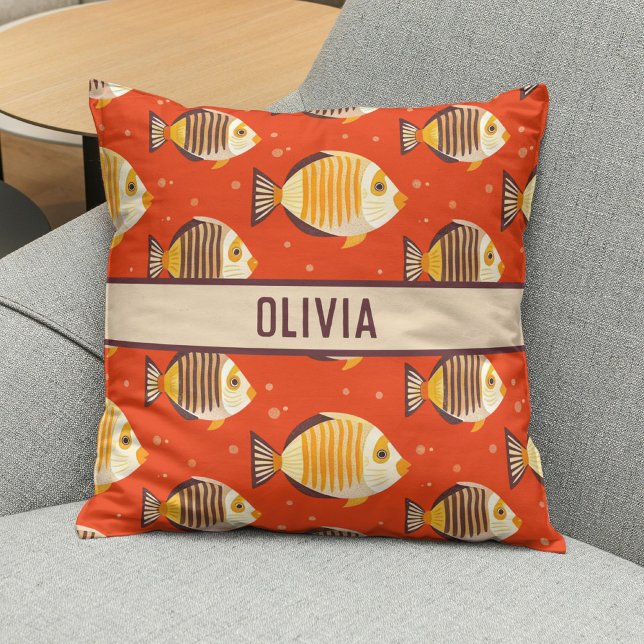 Cute Tropical Fish Pattern  Cushion (Creator Uploaded)