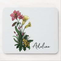 Cute Tropical Frog and Lily Botanical Floral Art