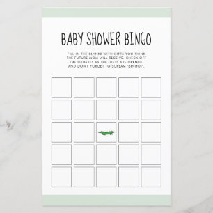 Cute tropical jungle Baby shower Bingo game