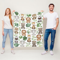 Cute Tropical Jungle Safari Wild Animals Baby Boy