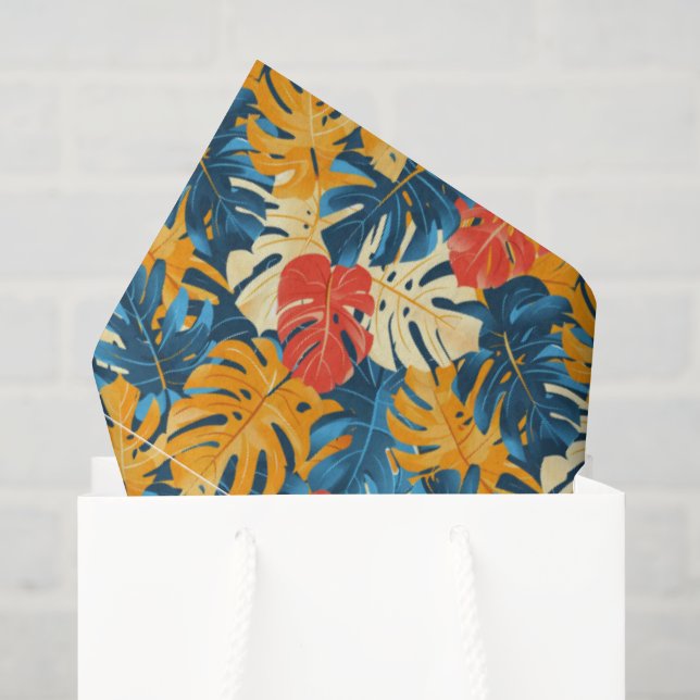 Cute tropical leaf beach pattern  tissue paper (Gift Bag)