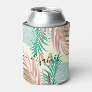 Cute Tropical Leaves Can Cooler