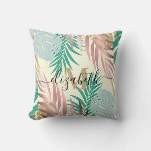 Cute Tropical Leaves Cushion
