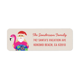 Cute Tropical Santa Christmas in July Pool Float