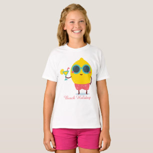 Cute Tropical Summer Beach holiday Lemon Funny  T-Shirt