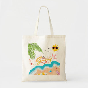 Cute Tropical Summer Beach Tote Bag For Women