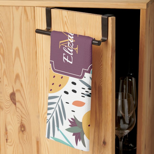 Cute Tropical Tea Towel (Thirds Fold)