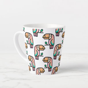 cute tropical toucan bird animal gift for kids latte mug