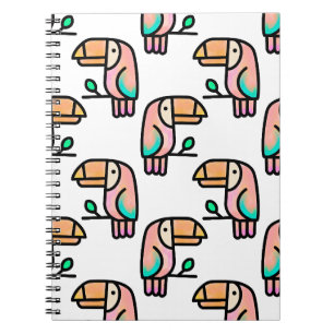 cute tropical toucan bird animal gift for kids notebook