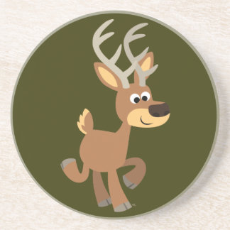 Cute Trotting Cartoon Deer Coaster