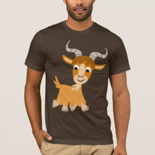 Cute Trotting Cartoon Goat T-Shirt