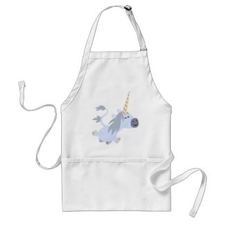 Cute Trotting Cartoon Unicorn Cooking Apron
