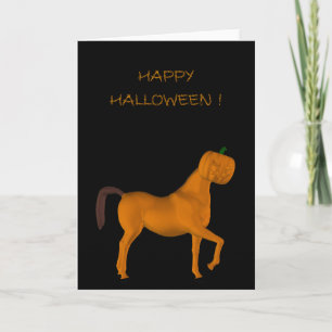 Cute Trotting Halloween Horse Card