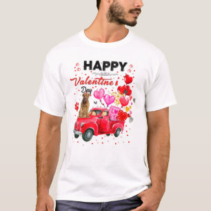 Cute Truck Dogue De Bordeaux Valentines Day Costum T-Shirt