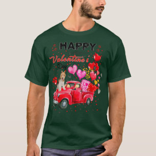 Cute Truck Wire Fox Terrier Valentines Day Costume T-Shirt