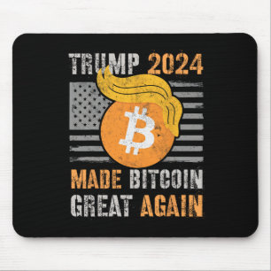 Cute Trump 2024 Made Bitcoin Great Again President Mouse Mat