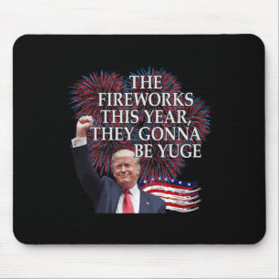 Cute Trump 4th Of July Fireworks Gonna Be Yuge Ame Mouse Mat