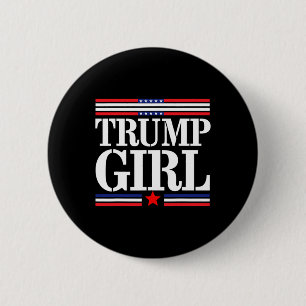 Cute Trump American Flag Women Girls Girl For Dona 6 Cm Round Badge