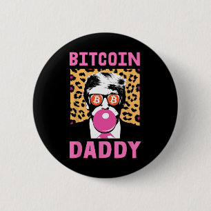 Cute Trump Bitcoin Daddy Crypto Finance Money Crew 6 Cm Round Badge