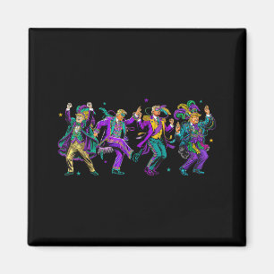 Cute Trump Dance Mardi Gras Day Funny Trump Mardi Magnet