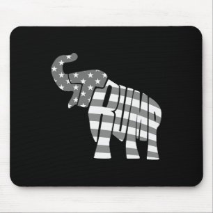 Cute Trump Gift Proud American Flag Elephant For M Mouse Mat