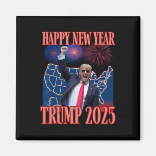 Cute Trump Happy New Year 2025 45 47 Outlaw Won Sa Magnet