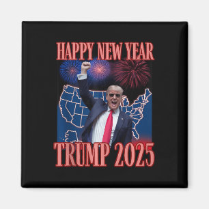 Cute Trump Happy New Year 2025 45 47 Outlaw Won Sa Magnet