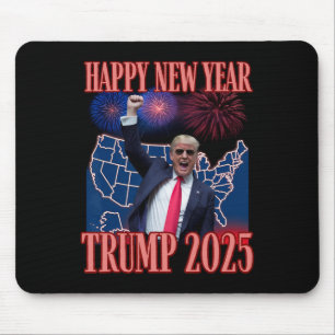Cute Trump Happy New Year 2025 45 47 Outlaw Won Sa Mouse Mat