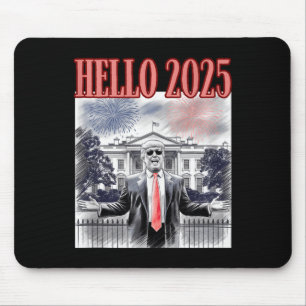 Cute Trump Hello 2025 New Year Eve Conservative Da Mouse Mat