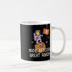 Cute Trump Made Bitcoin Great Again Joke Investmen Coffee Mug