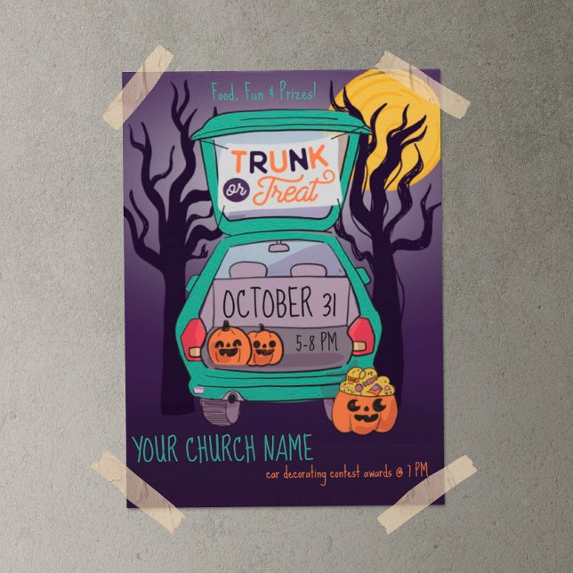 Cute Trunk or Treat Custom Halloween Poster (Creator Uploaded)