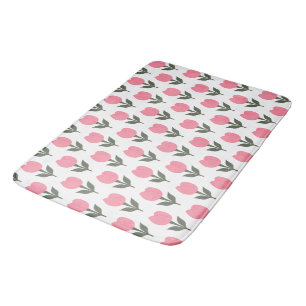 Cute Tulips flowers pattern   Any background colou Bath Mat