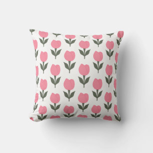 Cute Tulips flowers pattern   Any background colou Cushion