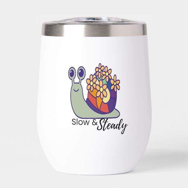 Cute Tumbler Drinking Glass Laid Back Vibes (Front)