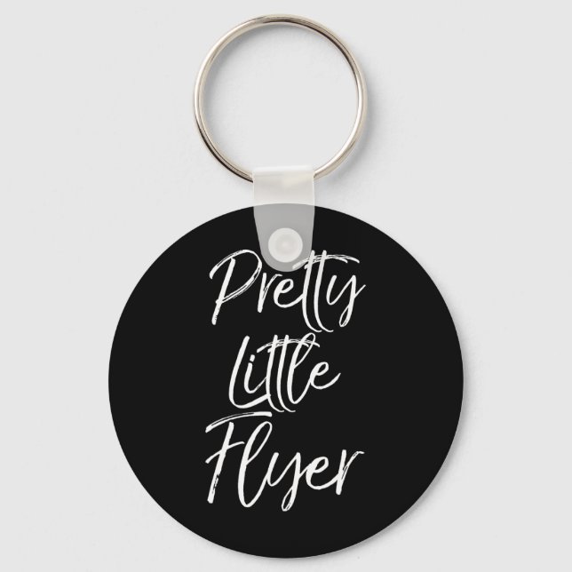 Cute Tumbling Gift For Cheerleader Comp Pretty Lit Key Ring (Front)