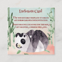 Cute Tumbling Panda Gender Baby Shower Invitation
