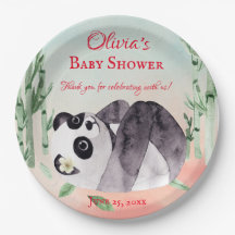 Cute Tumbling Panda Gender Baby Shower