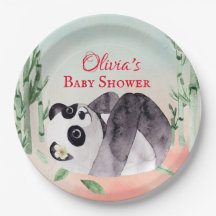Cute Tumbling Panda Gender Baby Shower