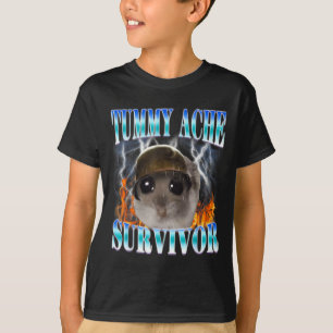 Cute Tummy Ache Survivor Hamster Meme T-Shirt