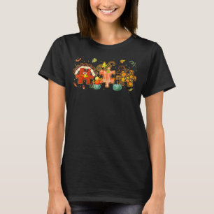 Cute Turkey Autism Awareness Puzzle Boys Girls Tha T-Shirt