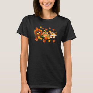 Cute Turkey Autism Awareness Puzzle Pumpkin For Th T-Shirt