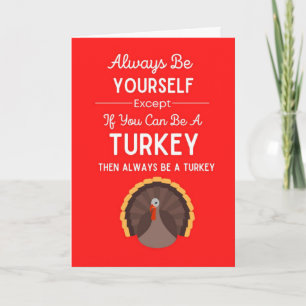Cute Turkey Cards Funny Humor Humorous Fall Autumn