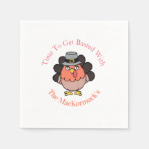 Cute Turkey Day Family Thanksgiving Table Decor