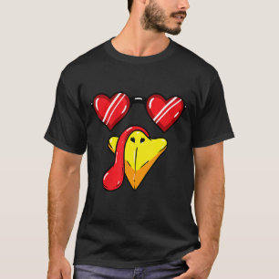 Cute Turkey Face Pilgrim Thanksgiving Costume T-Shirt